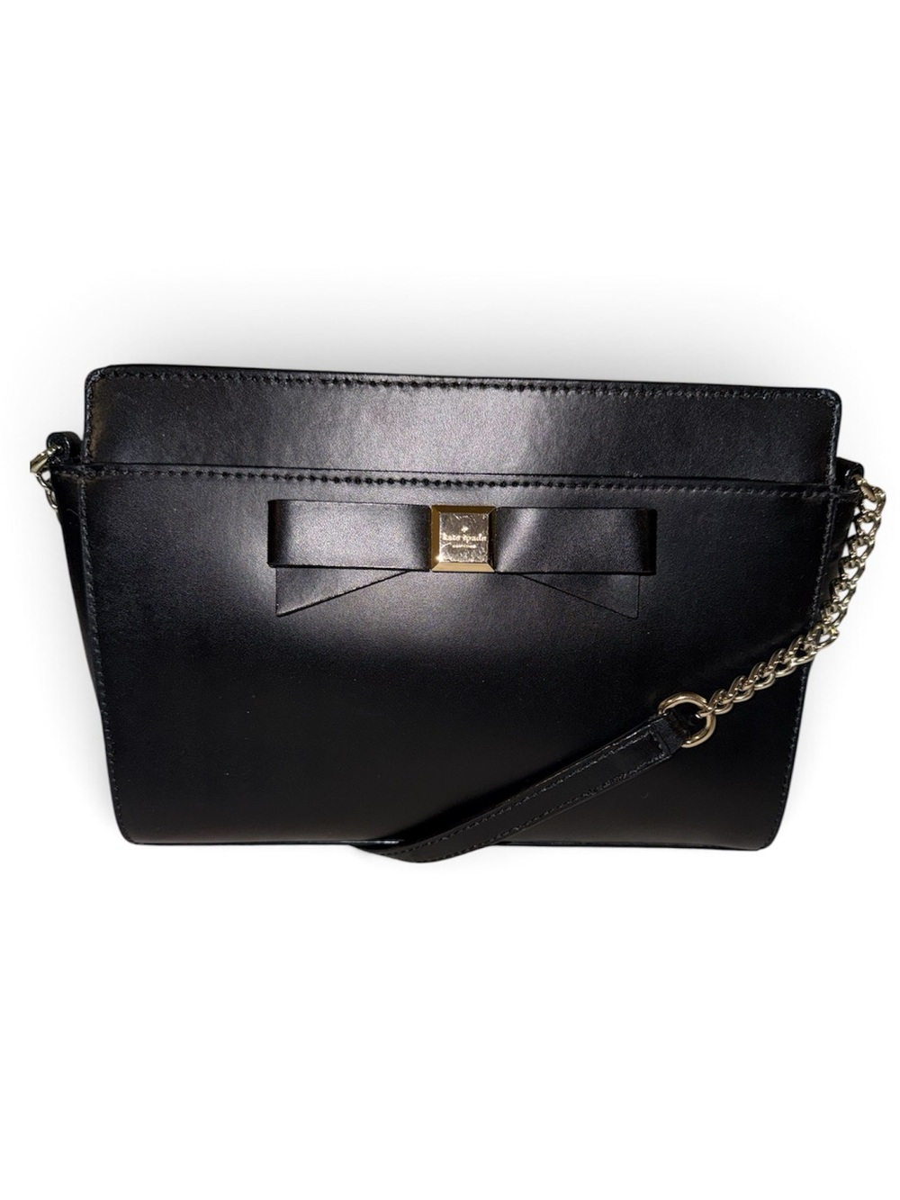 Kate Spade Montford Park Smooth Angelica Leather Crossbody in Black